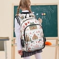 thumbnail image 7 of FORMRS Unisex School Backpack 17" Student Travel Bag with Laptop Compartment, Red Nordic Christmas House, 7 of 7