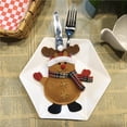 thumbnail image 4 of Billuyoard 6 piezas de bolsas de cubiertos de Navidad, decoraciones de mesa, soporte de vajilla para restaurante, adorno de de comedor, Kits de decoración para fiestas, 4 of 6