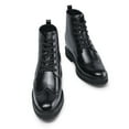 thumbnail image 5 of CMR CHAMARIPA Hidden Elevator Shoes - Mens Boots That Make You Taller - Black Brogue Boots, 5 of 7