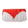 BalsaCircle 72x72 in Red Satin Stripes Square Table Overlay Wedding ...
