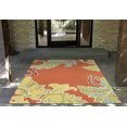 thumbnail image 3 of Liora Manne Ravella Ornametal Leaf Bdr Indoor/Outdoor Rug Orange 42"X66", 3 of 3