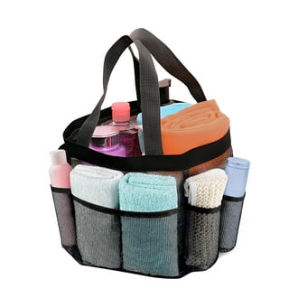Livhil Mesh Shower Caddy Basket for College Dorm Room Essentials with 8  Storage Pockets, Hanging Portable Shower Tote Bag Toiletry Accessories for