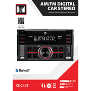 Dual Electronics XD28BT, Car Stereo Head Unit, Double DIN with Bluetooth, 7-Character LCD, New