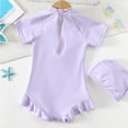 thumbnail image 5 of JFOPQVSM Children Comfortable Breathable Skin Friendly Short Sleeved Swimsuit Fashionable Printed Zipper Swimsuit, 5 of 6