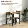 thumbnail image 4 of HOMCOM Dining Table Set for 2, Square Kitchen Table and Chairs Rustic Brown, 4 of 10