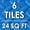 Blue - 1/2 Inch - 24 Sq Ft - 6 Tiles, variant on ProsourceFit Puzzle Exercise Mat, 1/2" Thick EVA Foam Interlocking Tiles
