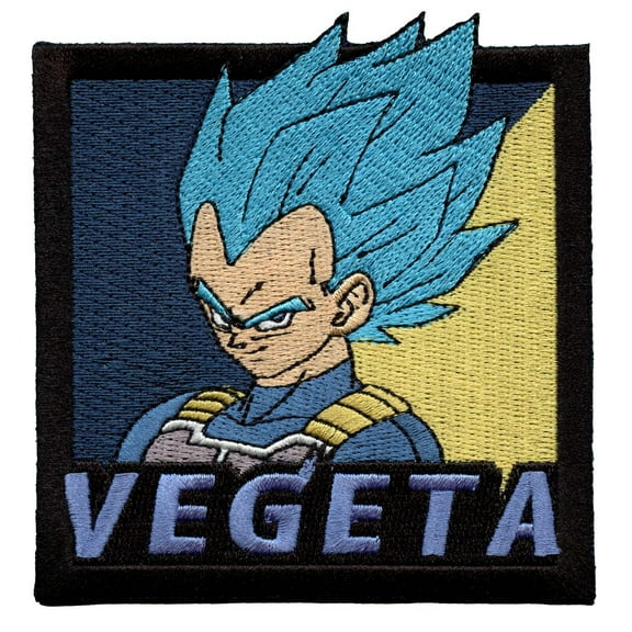 Dragon Ball Super Broly SSGSS Vegeta Anime Square Embroidered Patch