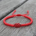 thumbnail image 6 of National Style Lucky Red Black String Bracelet Lovers Handmade Braided Concentric Knot Charm for Women Men Jewelry Gift, 6 of 13