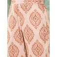 thumbnail image 7 of Janasya Indian Women's Light Peach Crepe Digital Printed Kurta with Pant, 7 of 7