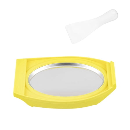 Ice Cream Maker Pan Multifunctional Cold Sweet Food Plate Rolled Ice Cream Maker Homemade Yogurt Gelato Green