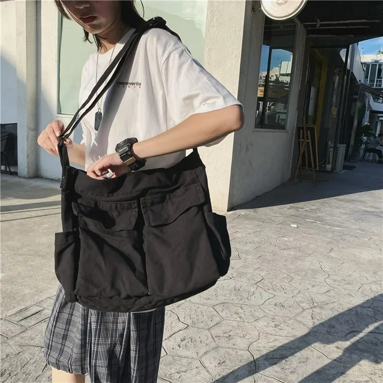Black shoulder bag for school hotsell