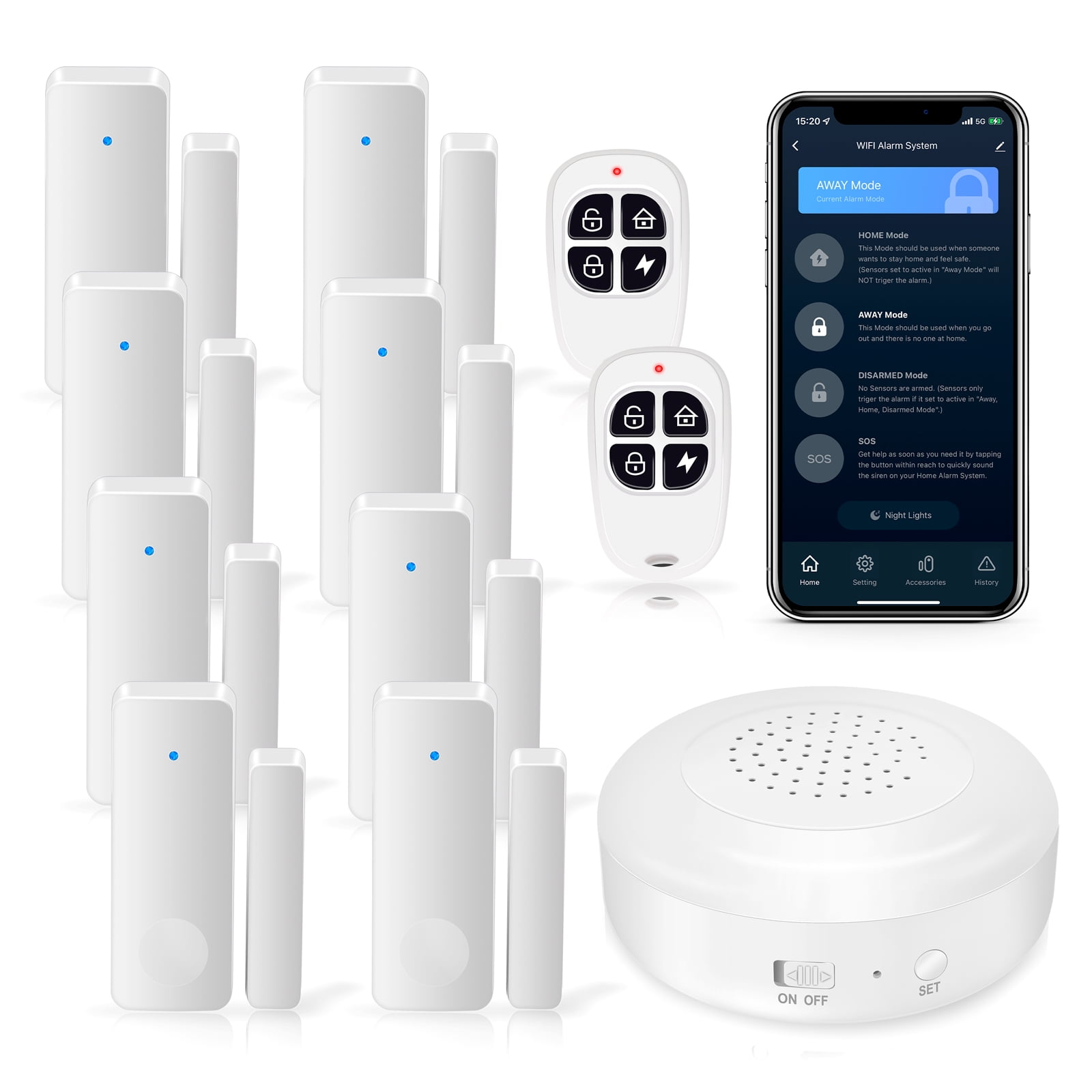 eufy Security 5-Piece Home Alarm Kit System with Optional 24/7 