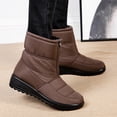 thumbnail image 6 of NOKIO Female Lightweight Snow Boots Women'S Thermal Snow Booties Womens Snow Boots Plush Lined Winter Boot Front Zip Warm Shoes Walking Booties Non Slip Female Indoor Outdoor Snow Boots, 6 of 9