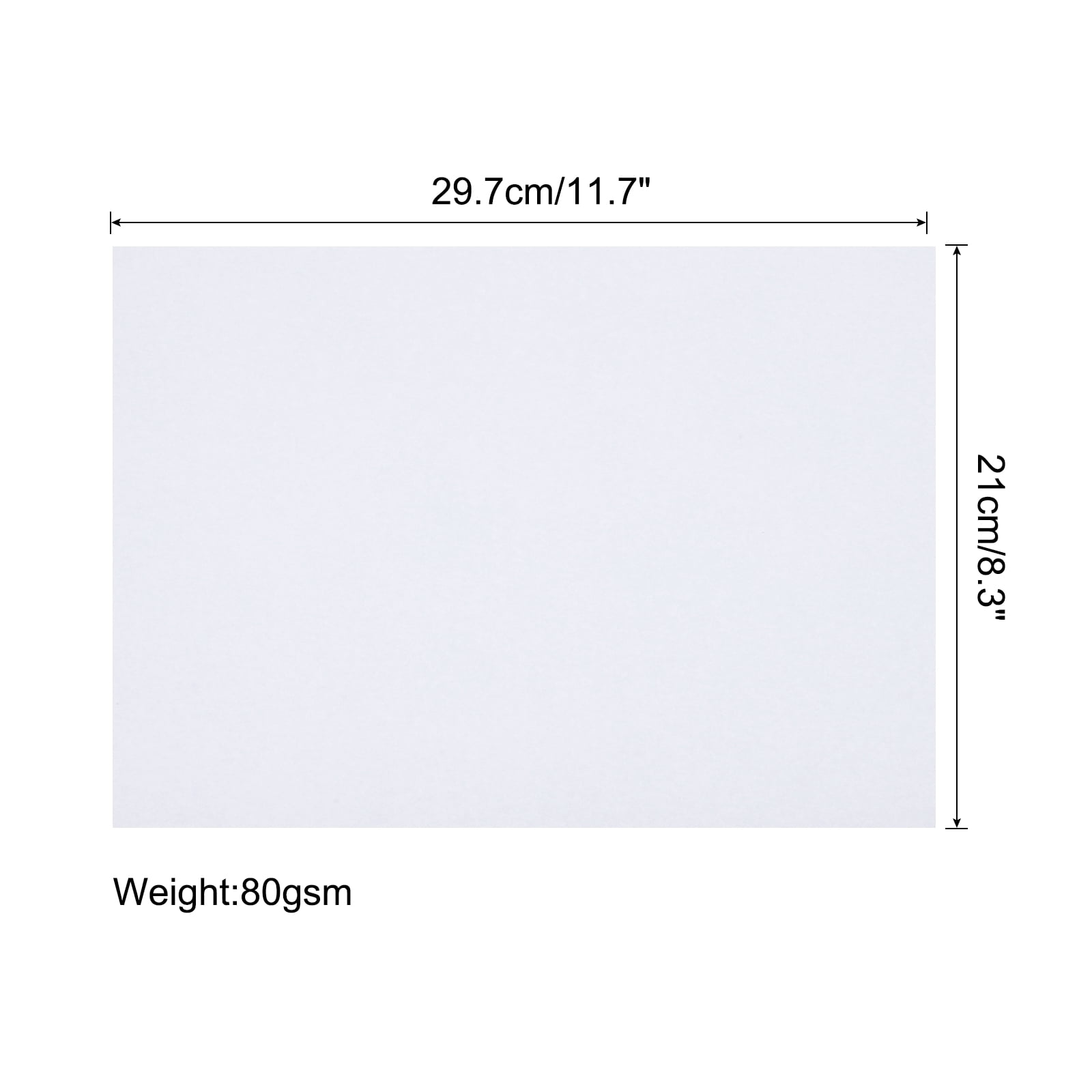 125 Sheets A4 Colored Print Copy Paper 8.5" x 11" Origami Paper Printer Paper 80gsm for Printing, White