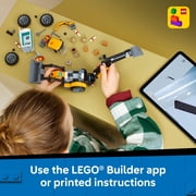 LEGO City Yellow Backhoe Loader - Building Toy for Boys & Girls, Ages 7+ Construction Toy for Kids with Functional Bucket & Backhoe - Gift for Birthdays - 60480