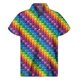 thumbnail image 3 of Camisa con estampado 3D de bloques de construcción creativos para hombre, camisas hawaianas de verano, blusas hawaianas con solapa de calle, blusas con botones y mangas cortas, 3 of 5