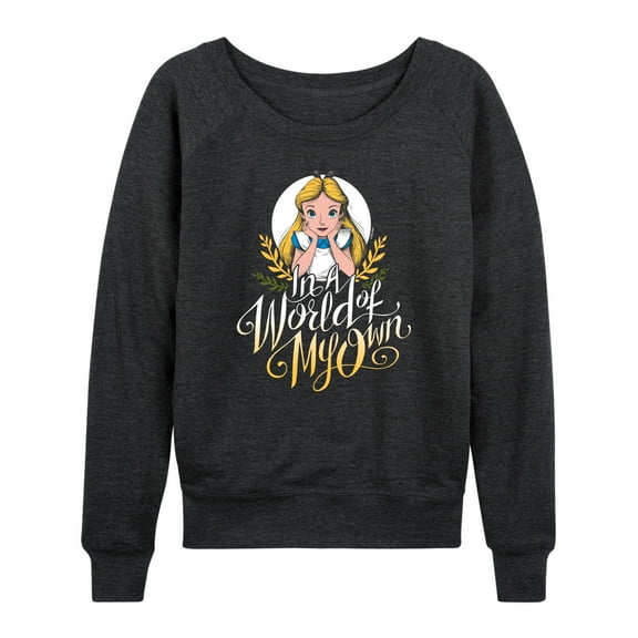 Alice In Wonderland - In A World Of My Own - Women's Lightweight French Terry Long Sleeve Shirt