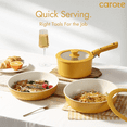 thumbnail image 3 of Carote 8 Pcs Nonstick Cookware Sets, Pots and Pans Set with Detachable Handle, Yellow, 3 of 8
