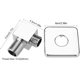 thumbnail image 3 of Conector de manguera de ducha de latón montado en la pared Soporte de ducha Grifo de cocina Montaje en pared Ducha Latón macizo Cromado Cabeza cuadrada Codo Ducha Montaje en pared oculto para baño esquí esquí Gafas de esquí, 3 of 5