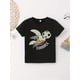thumbnail image 1 of Camiseta para niño con estampado de tortuga y letras divertidas, informal y cómoda, cuello redondo, manga corta., 1 of 6