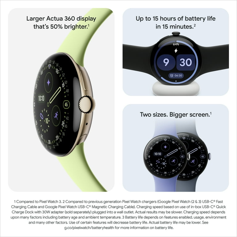 Google Pixel Watch 4 (41mm) - Android Smartwatch with Domed