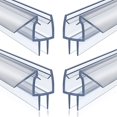 2Pack Shower Door Bottom Seal (3/8")Inch Glass, 39" Length Shower