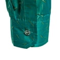 thumbnail image 6 of Jalioing Shiny Satin Shirts for Men Button down Lapel Blouse Shirt Solid Color Long Sleeved Dressy Top (X-Large, Green), 6 of 9