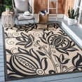 thumbnail image 2 of Safavieh Courtyard Crystal Floral Indoor/Outdoor Area Rug, Sand/Black, 4' x 5'7", 2 of 14