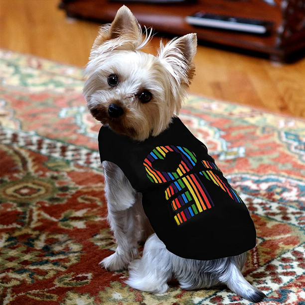 Camiseta para perro con estampado de amor, ropa cómoda de algodón