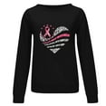thumbnail image 4 of Whlbf Breast Cancer Shirts for Women Pink Ribbon Graphic Awareness Tee Tops Long Sleeve Crewneck Sweatshirts, 4 of 4