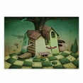 thumbnail image 1 of Mural Cutting Board, Conceptual Illustration for Wonderland House with a Girl Trapped Inside, Decorative Tempered Glass Cutting and Serving Board, Small Size, Multicolor, by Ambesonne, 1 of 1
