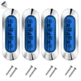 thumbnail image 2 of PULLIMORE 4Packs 3.8'' Waterproof Marine Boat LED Lights, Cabin Deck Walkway Stair Light, Navigation Lights, Stern Lights for Boat, Bow and Kayak DC 12V-24V (Blue), 2 of 8