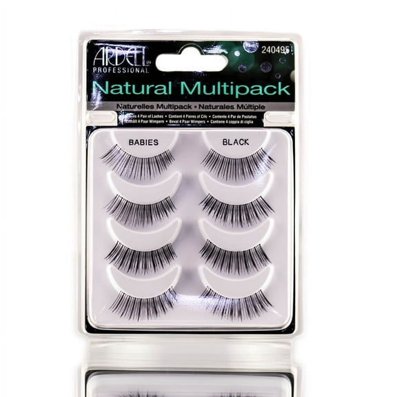 Ardell Natura Lashes Multipack - Babies Black #61486 - Pack of 1 with Sleek Comb