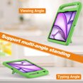 thumbnail image 3 of Allytechgroup Kids Case for Apple iPad Air 13 Inch M2 2024, EVA Lightweight Kickstand Bumper Shockproof Handle Children Proof Protective Case Cover for Girls Boys, Green, 3 of 6