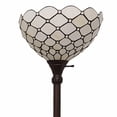 thumbnail image 6 of 62" Brown Traditional Shaped Floor Lamp With White Stained Glass Bowl Shade, 6 of 8