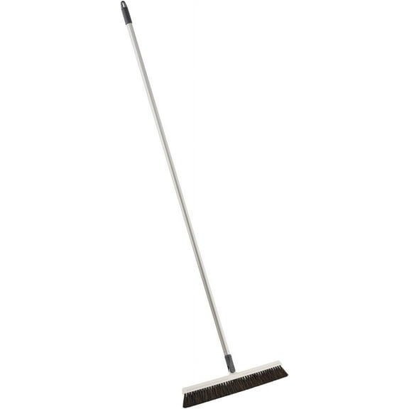 Horse Hair Broom, Broom for Hardwood Floors 18" Horsehair Swivel Kitchen Broom, Soft Bristle Broom with 54" Handle