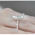 thumbnail image 3 of Cora jewellery 2.5CT Hidden Halo Marquise Moissanite Engagement Ring For Women, 18K White Gold, 3 of 4