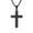Black, variant on Men's and Women's Stainless Steel Classic Simple Prayer Amulet Cross Pendant Necklace Black