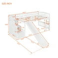 thumbnail image 5 of Bellemave Twin Size Loft Bed with Slide and Stair,Solid Wood Low Loft Bed with Storage Drawers and Guardrails for Teens Bedroom(White), 5 of 12
