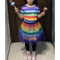 thumbnail image 4 of Rainbow Tutu dress for Girls,Birthday Outfit Set Costumes with Headband and Bag Christmas Outfits 3-8Y, 4 of 5