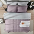 thumbnail image 2 of LammaLoe Full-Size Comforter Set, With Sheets, Bed In A Bag 7 Piece, Bedding Set, Grayish Purple, 2 of 7