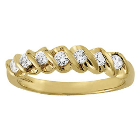 Mauli Jewels Rings for Women 0.50 Carat Engagement Wedding Band prong 10K Solid Yellow Gold