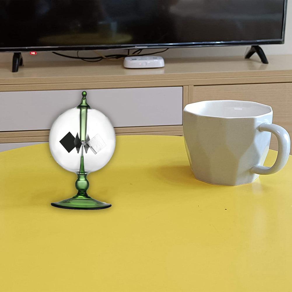 2X Green Solar Power Radiometer Crookes Solar Energy Vanes Windmill Gift Home Desk Decoration
