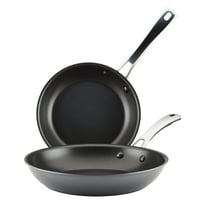 Rachael Ray Cook   Create Hard Anodized Nonstick Frying Pan Set, 2 Piece, Black