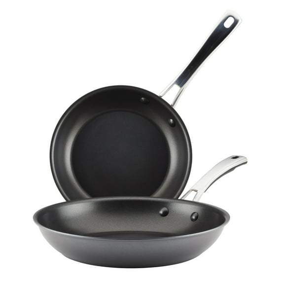 Rachael Ray Cook   Create Hard Anodized Nonstick Frying Pan Set, 2 Piece, Black