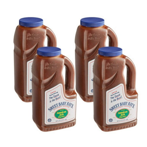 Sweet Baby Ray's 0.5 Gallon Jamaican Jerk Wing Sauce - 4/Case | Bold and Spicy Delight in Bulk
