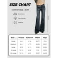 thumbnail image 4 of EMMIOL Women's Mid Rise Flared Bell Bottom Stretch Wide Leg Jeans Y2K 90s Boyfriends Denim Pants, 4 of 6