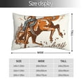thumbnail image 2 of Salouo Cowboy Riding Horse Pattern Pillow Cases,1PC Pillow Covers with Envelope Closure Decorative Pillow Case for Bed Couch,Pillows Not Included-16"x24", 2 of 6
