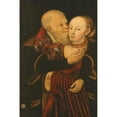 thumbnail image 3 of Lucas Cranach the Younger 17x24 Black Modern Framed Museum Art Print Titled - Ill-Matched Lovers, 3 of 5