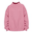 thumbnail image 4 of LUGOGNE Boys Girls Sweatshirt Mock Neck Pullover Sweatshirt Soft Fall Winter Casual Drop Shoulder Tops Kids Back to School Basic Outfits, 4 of 9